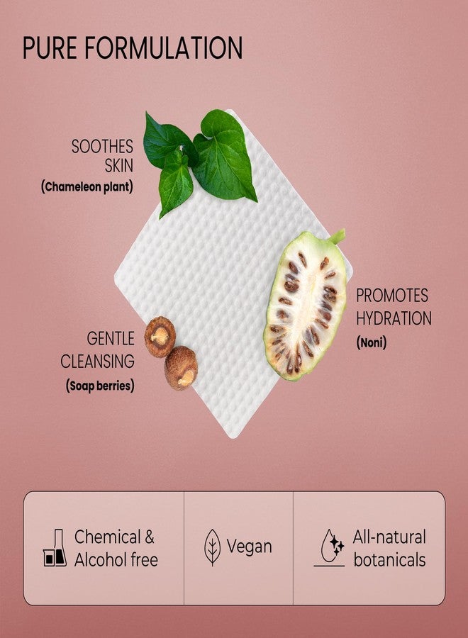 MORA Skincare Water-Activated Dry Cleansing Pads - Alcohol-Free Botanical Makeup Remover - Hand, Body, Face Pads for Women and Men - Portable - Safe for Sensitive Skin - 30 Count - Image 4